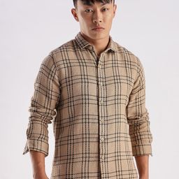 THE BEETEL HOUSE Men Mocklino Checked Regular Slim Fit Casual Cotton Shirt-image-39