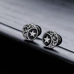 StyleCast x Revolte Stainless Steel Silver Plated Circular Shaped Studs-0