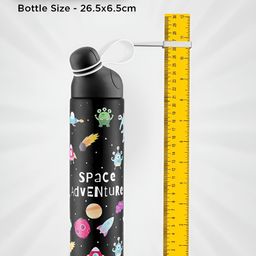 Pexpo Black Printed Stainless Steel Double Wall Vacuum Water Bottle 500 ml image 5