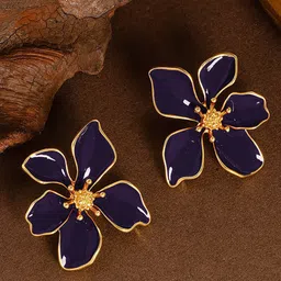 VAGHBHATT Gold-Plated Floral Shape Studs-21