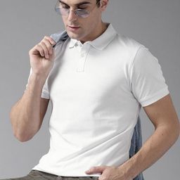 Organic Chics Men Anti Odour Solid Polo Collar Cotton T-shirt-image-82