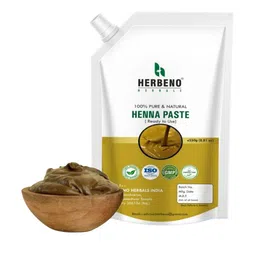 HERBENO Ready To Apply Henna Paste Infused With 9 Ayurvedic Herbs Hair Color- 250 g-image-13