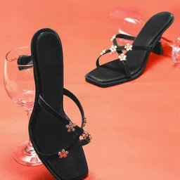 Froh Feet Women Embellished Kitten Sandals-41