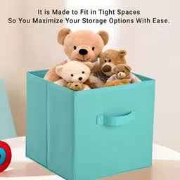 Aura Green Set Of 2 Square Foldable & Multipurpose Wardrobe Storage Box image 4