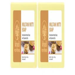 meribana Set Of 2 Multani Mitti Handmade Soap - 125 g Each image 1
