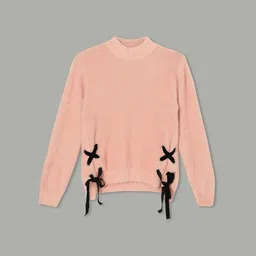 Fame Forever by Lifestyle Girls Solid Lace Inserts Pullover-image-7