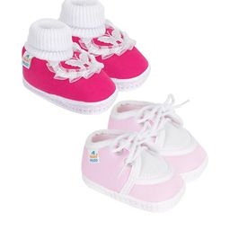 NESKA MODA Pink Cotton Booties-image-29