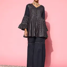 BAESD Embellished Kurta With Sharara Co-Ords-picture-38