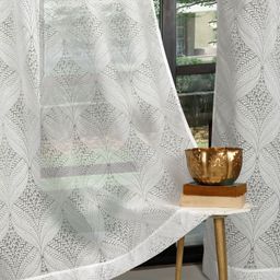 ROSARA HOME Unisex White Curtains and Sheers-image-1