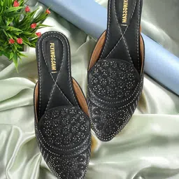 FLYING&SAM Women Embellished Mules Flats-picture-20