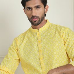 Jompers Men Printed Regular Kurta with Pyjamas image 3