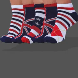 MJE Men Pack Of 5 Patterned Ankle Length Socks-image-89