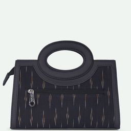 ZOUK Ikat GreRe Zoe Geometric Printed Swagger Jute Sling Bag image 5