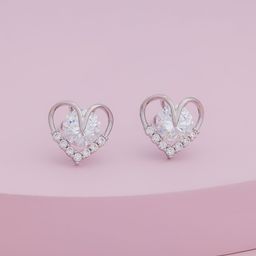 Kushal's Fashion Jewellery Rhodium-Plated Party Trendy Zircon Classic Studs Earrings-picture-26
