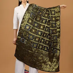 A R SILK DUPATTA HUB Bandhani Printed Silk Dupatta-picture-30