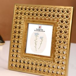 Art Street Gold-Toned Wooden Square Shape Table Photo Frames-image-68