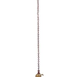 Exotic India Gold Toned Brass Dancing Ganesha Roof Hanging Lamp-image-93