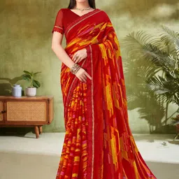 KALINI Pure Chiffon Saree-image-91