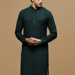 Sanwara Geometric Embroidered Chikankari Cotton Straight Kurta-picture-40