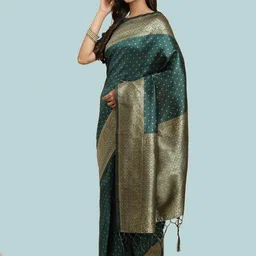 all about you Woven Design Zari Art Silk Banarasi Saree-image-2