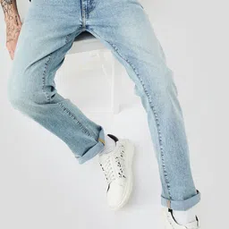 max Men Regular Fit Mid-Rise Low Distress Heavy Fade Jeans-image-42