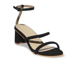 Koblerr Women Suede Party Block Sandals with Buckles-36