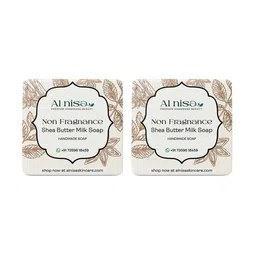 Al Nisa Set Of 2 Shea Butter Handmade Soap- 100 g Each image 1
