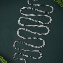 VAMA Artificial Stones Studded Waist Chain Saree Accessories-image-71