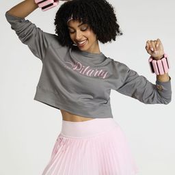 CAVA Women Typography Printed Grey Pilates Club Sweatshirt-image-49