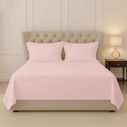 PIZUNA LINENS linens Pink 400 TC Pure Cotton King Bedsheet Set-2.54 m x 2.75 m-picture-34