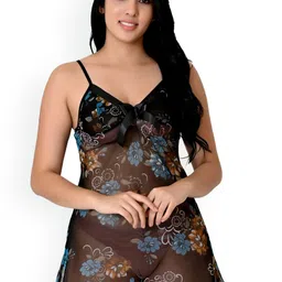 chia fashions Net Printed Baby Doll-image-76