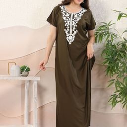 EASY MOM Embroidered Maxi Dress-image-99