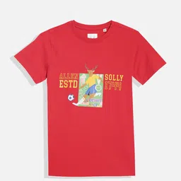Allen Solly Junior Boys Typography Printed T-shirt-picture-48