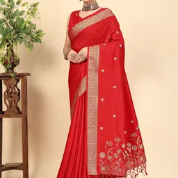 J 6 DESIGNER Women Floral Embellished Saree-picture-2