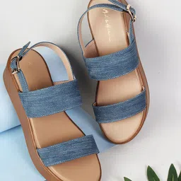 Mast & Harbour Platform Heel Sandals with Buckles-picture-50