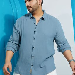 Instafab Plus Men Comfort Opaque Striped Casual Shirt-image-52