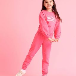 U.S. Polo Assn. Kids Girls Embroidered Brand Logo Pure Cotton Joggers-image-55