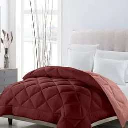 CHICERY Red & Pink Geometric Cotton AC Room 200 GSM Lightweight Double Bed Comforter-image-21
