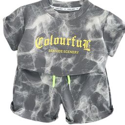 StyleCast x Revolte Boys Dyed Pure Cotton T-shirt With Shorts-image-68