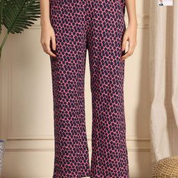 TAG 7 Pack Of 2 Printed Cotton Mid-Rise Lounge Pants-image-57