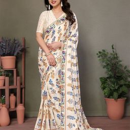 PHORIA STYLE Ethnic Motifs Silk Blend Saree-image-7