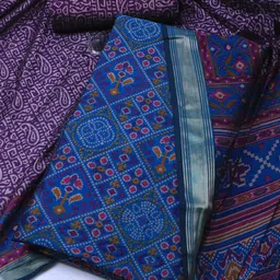Meena Bazaar Floral Printed Zari Unstitched Dress Material-image-65