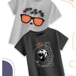 Provogue Boys 2 Printed Pure Cotton T-shirt-27