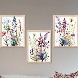 Floral Wall Art With Frame Home Decor Wall Painting For Living Room Office Bedroom-image-80