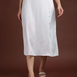 Fashion Gaiia Women Solid A-Line Midi Skirts With Front Slit-picture-40