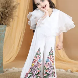 THE LITTLE CELEBS Girls Embroidered Basic Jumpsuit-image-10