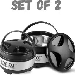 Set of 2 Casserole Hot Pots 2000ML & 1700ML for Keeping Roti and Chapati Warm Pack of 2 Thermoware Casserole Set-16