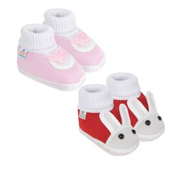 NESKA MODA Pink Cotton Booties-image-102