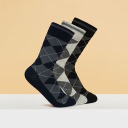 BYFORD by Pantaloons Men Pack Of 3 Patterned Calf-Length Socks-picture-9