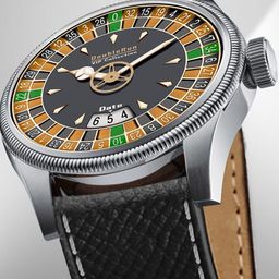 DOUBLERUN Men Dial & Leather Bracelet Style Straps Analogue Multi Function Watch H05N12027 image 3